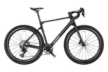 Gravel kolo KTM GRAVELATOR SUPREME AXS PM PURPLE-STAINED CARBON MATT