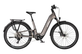 Horské celoodpružené elektrokolo KTM MACINA AERA FS ELITE LFC US MOON ROCK MATT