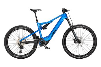 Horské celoodpružené elektrokolo KTM MACINA KAPOHO ELITE CX-R CHROME BLUE