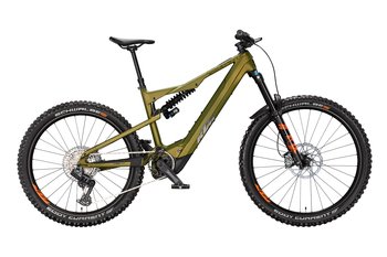Horské celoodpružené elektrokolo KTM MACINA PROWLER PRESTIGE CX-R GOBLIN GREEN MATT
