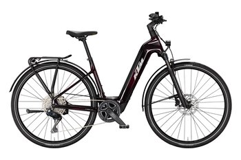 Lehké trekingové elektrokolo KTM MACINA SPORT SX ELITE Di2 US RED CARBON