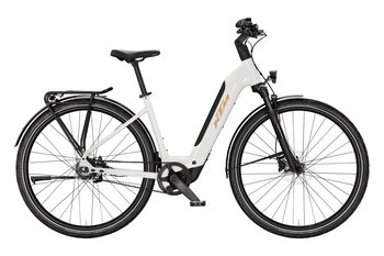 Lehké trekingové elektrokolo KTM MACINA SUPERBELT SX 20 US METALLIC WHITE