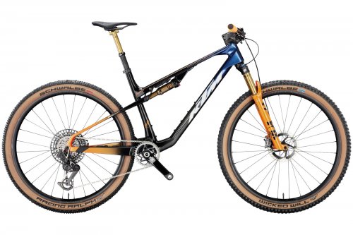 Celoodpružené horské kolo  KTM  SCARP MT EXONIC CARBON+BLUE+ORANGE