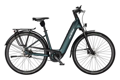 Městské elektrokolo KTM MACINA CITY PX 810 BELT RT US DARK SEA MATT