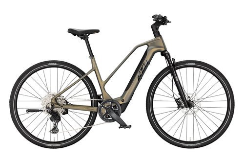 Lehké trekingové elektrokolo KTM MACINA CROSS SX ELITE D OLIVE PEARL MATT