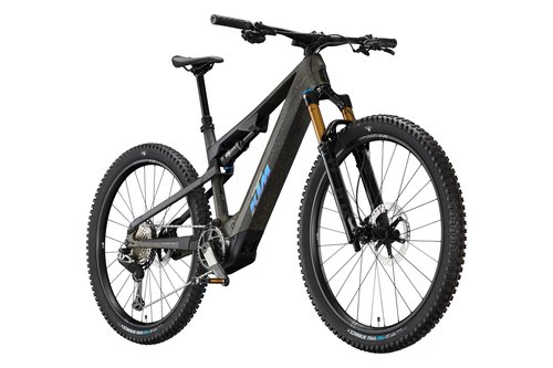 Horské celoodpružené elektrokolo KTM MACINA LYCAN EXONIC CX-R Di2 STAINED LAZER BLACK MATT