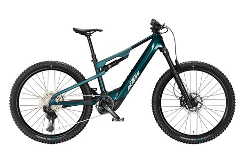 Horské celoodpružené elektrokolo KTM MACINA LYCAN PRIME CX-R Di2 DARK SEA